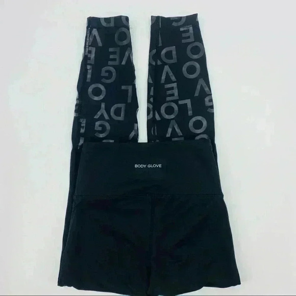 Body Glove‎ Black Active Logo Lined Leggings - Picture 5 of 10